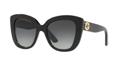 Gucci GG Ovesized Cat Eye Sunglasses Black/Gold (GG0327S-001)