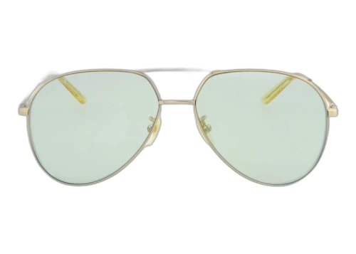 Gucci Aviator Style Metal Sunglasses Gold/Green (GG0356S-30002943-004-70046)