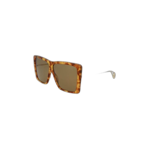 Gucci Square Frame Acetate Sunglasses 'Brown'