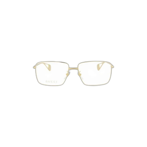 Gucci Rectangle Frame Metal Sunglasses 'Gold'