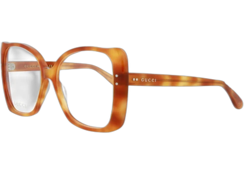 Gucci Oversized Eyeglasses Havana/Havana/Transparent (GG0473O-30006450-003)