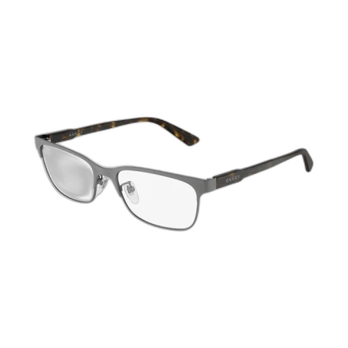 Gucci Square Optical Glasses 'Ruthenium/Havana/Transparent'