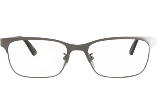 Gucci Square-Frame Titanium Optical Frames Ruthenium Havana Transparent (GG0494OJ-30006523-002)