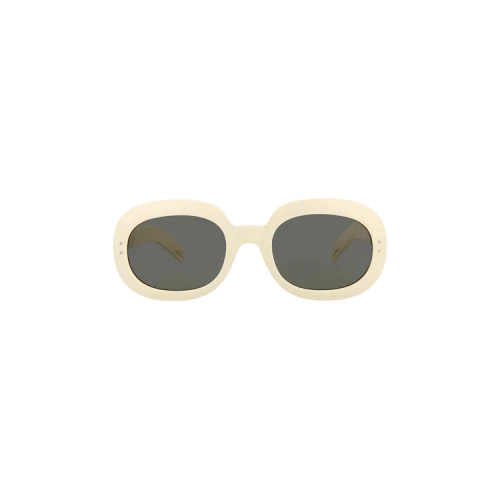 Gucci Oval Sunglasses 'White/Grey'