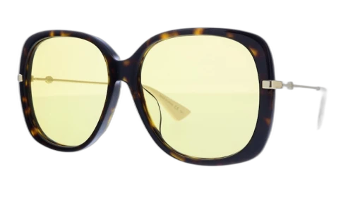 Gucci Rectangle Sunglasses Tortise/Gold (GG0511SA-005)