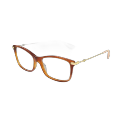 Gucci Square Eyeglasses 'Havana/Gold'
