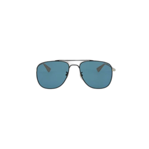 Gucci Aviator-Frame Metal Sunglasses Black Gold Blue (GG0514S-30007726-003)