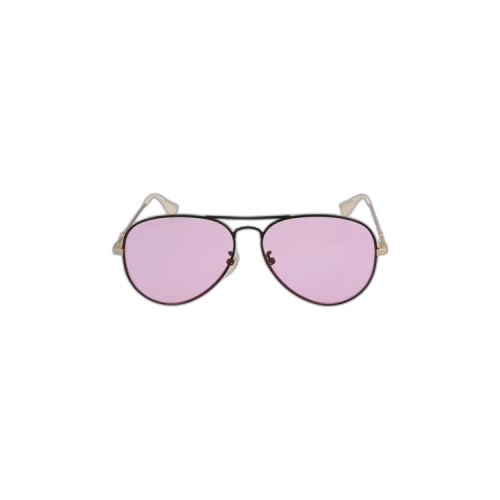 Gucci Aviator-Style Metal Sunglasses 'Black'