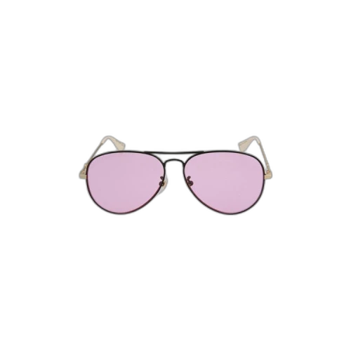 Gucci Aviator-Style Metal Sunglasses 'Black'