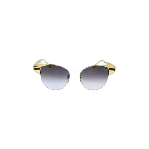 Gucci Round Stripe Winged Sunglasses 'Gold'