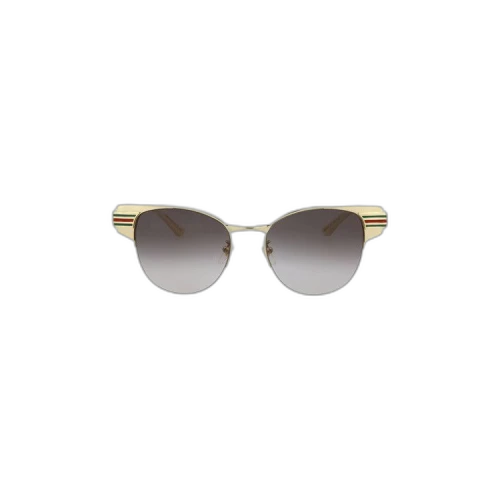 Gucci Round-Frame Metal Sunglasses 'Gold'