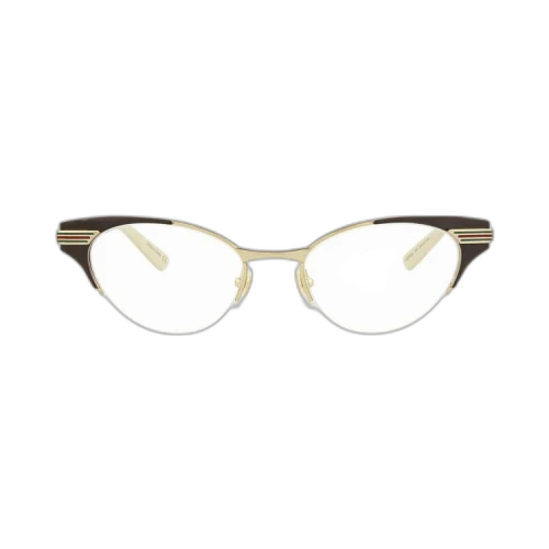 Gucci Cat Eye Optical Glasses 'Brown/Gold/Transparent'