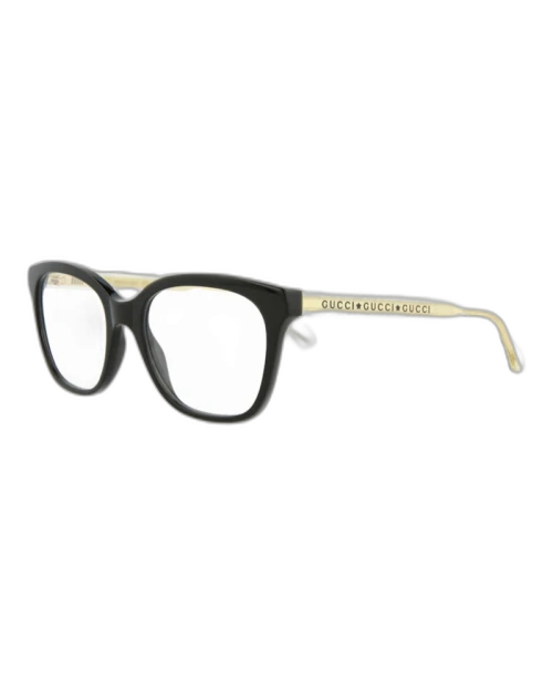 Gucci Square Eyeglasses Black Crystal Transparent (GG0566O-30008160-001)