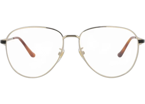 Gucci Aviator-Frame Metal Optical Frames Gold Black Transparent (GG0577OA-30008149-001)