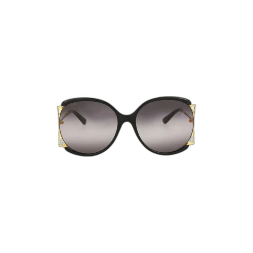 Gucci Round Frame Injection Sunglasses 'Black'