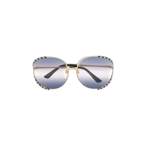 Gucci Round Frame Acetate Sunglasses 'Red'