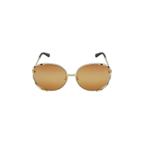 Gucci Round Frame Acetate Sunglasses 'Gold'