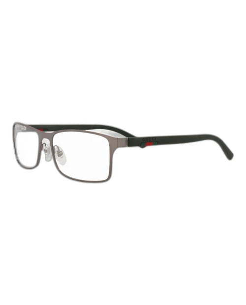 Gucci Square Eyeglasses Ruthenium/Green (GG0614O-30008141-005)