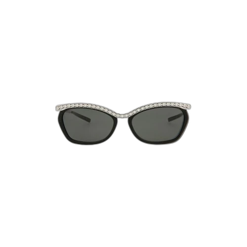 Gucci Cat Eye Sunglasses 'Black/Silver/Grey'