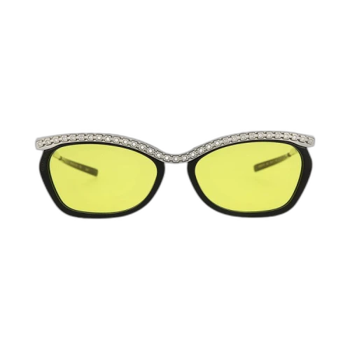 Gucci Cat Eye Sunglasses 'Black/Silver/Yellow'