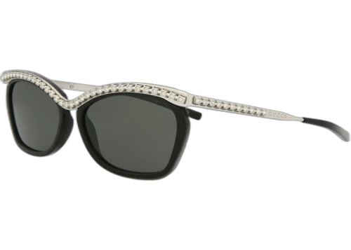 Gucci Square Rectangle Sunglasses Black/Silver/Grey (GG0617S-30008121-002)