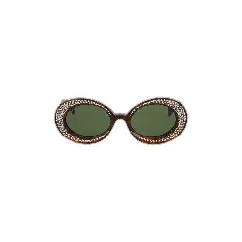 Gucci Round Frame Sunglasses 'Havana Green'