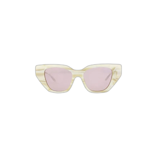 Gucci Cat Eye Frame Sunglasses 'White/Silver/Pink'