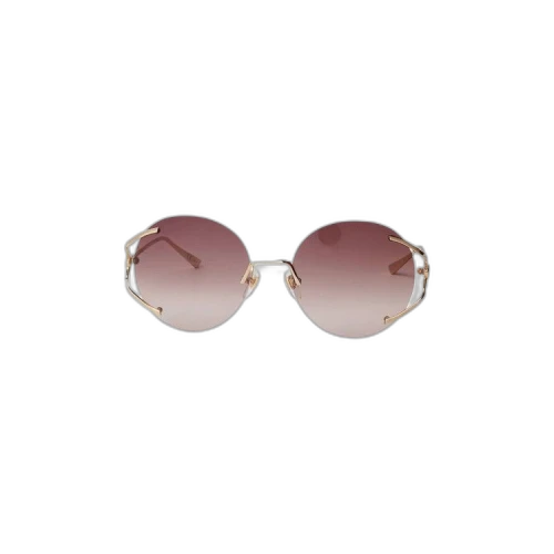Gucci Round Rimless Logo Sunglasses 'Gold'