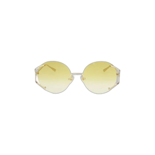 Gucci Round Frame Sunglasses 'Metallic Gold'