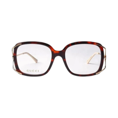 Gucci Square Frame Eyeglasses 'Havana/Gold'