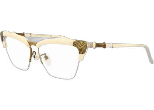 Gucci Cat Eye Eyeglasses White/White/Transparent (GG0660O-30008582-002)