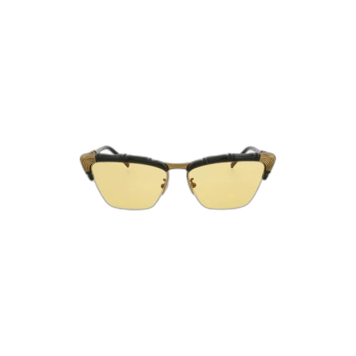 Gucci Cat Eye-Frame Injection Sunglasses Black Black Yellow (GG0660S-30008580-002)