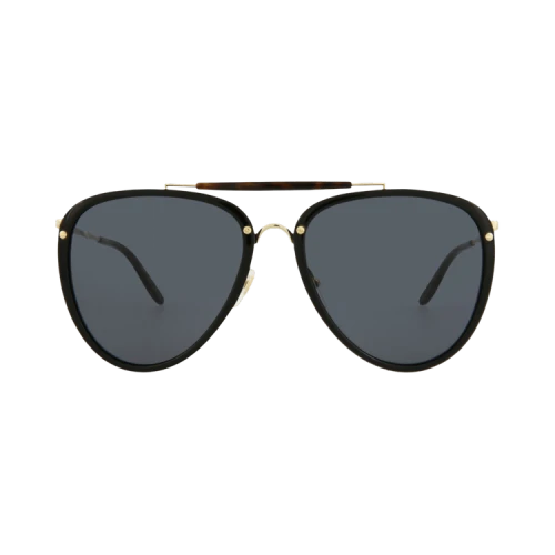Gucci Sunglasses Aviator Style-Frame Acetate Black Gold Grey (GG0672S-30008620-001)