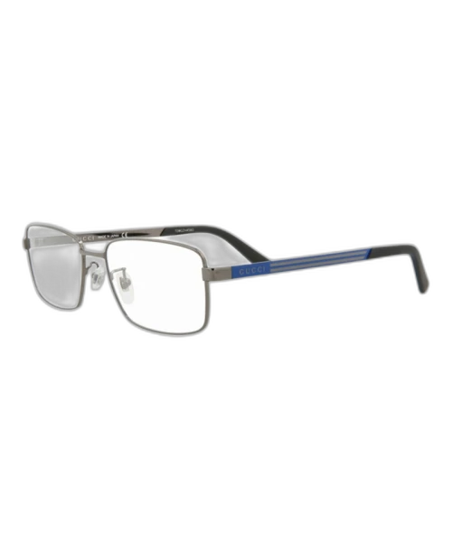 Gucci Square Rectangle Optical Frames Ruthenium/Blue/Transparent (GG0693O-30008616-003)