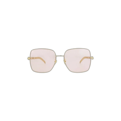 Gucci Square Frame Sunglasses 'Gold/Pink'