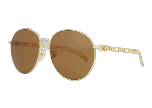 Gucci Aviator Sunglasses Gold/Brown (GG0725S-30008880-002)