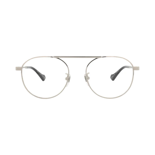 Gucci Round-Frame Metal Optical Frames Silver Silver Transparent (GG0744O-30008896-001)