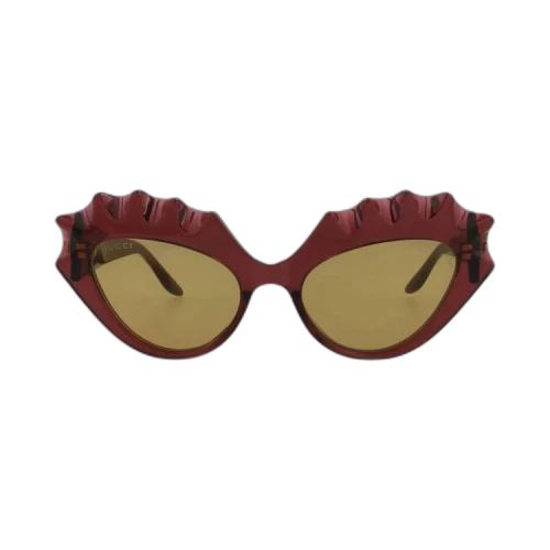 Gucci Cat Eye Sunglasses 'Burgundy/Yellow'