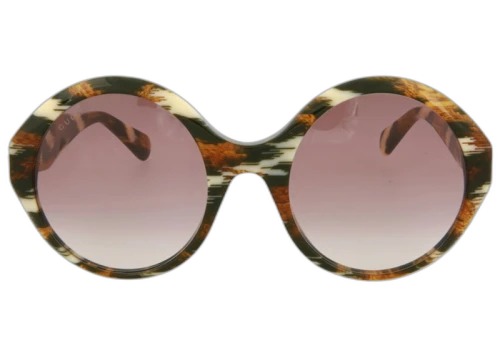 Gucci Round-Frame Acetate Sunglasses Havana/Red (GG0797S-30009464-004-20954)