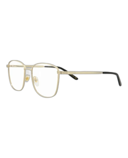 Gucci Square Eyeglasses Gold/Gold/Transparent (GG0804O-30009506-004)