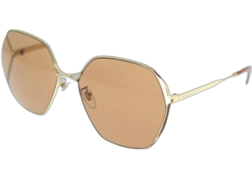 Gucci Square Sunglasses Gold Brown (GG0818SA-002)