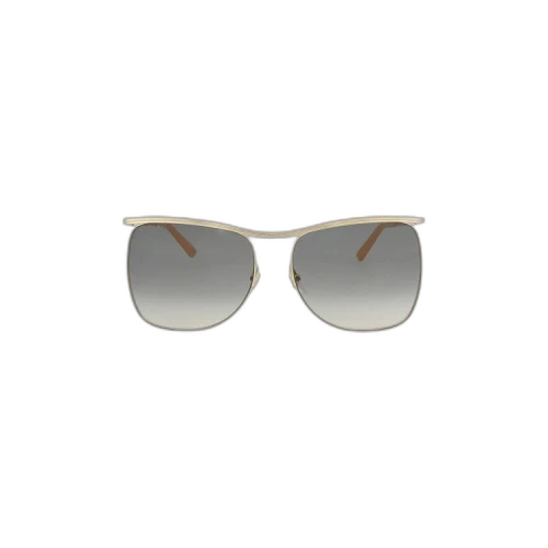 Gucci Square Frame Sunglasses 'Gold/Grey'