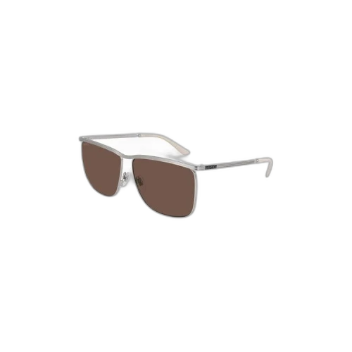 Gucci Square Frame Sunglasses 'Silver/Brown'