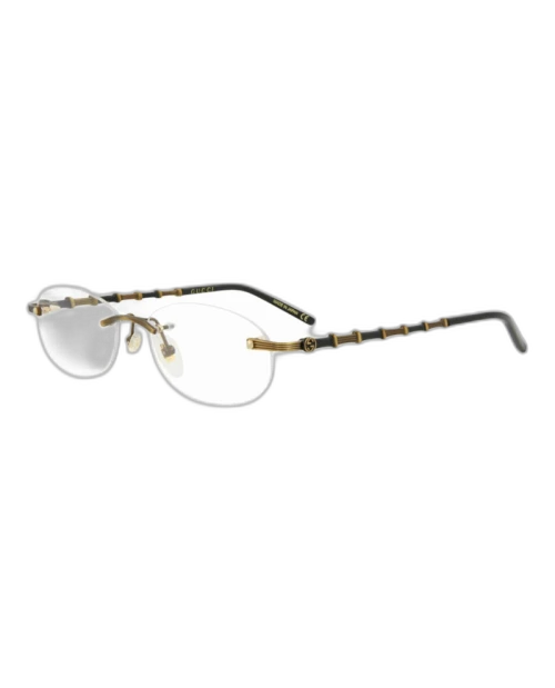 Gucci Round Eyeglasses Gold/Gold/Transparent (GG0857OJ-30009604-001)