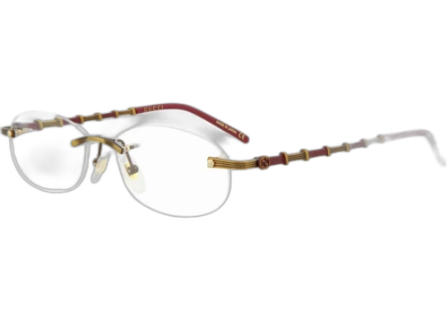 Gucci Round Eyeglasses Gold/Gold/Transparent (GG0857OJ-30009604-003)