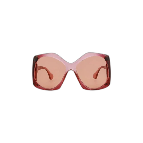 Gucci Oversized Geometric Frame Sunglasses 'Burgundy/Orange'
