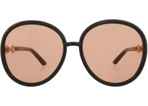 Gucci Round-Frame Injection Sunglasses Black/Black/Orange (GG0889S-30010355-003)