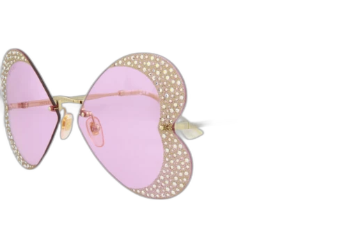 Gucci Cat Eye Sunglasses Gold/Gold/Pink (GG0897S-30010507-001)