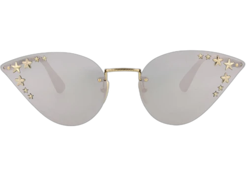 Gucci Cat Eye-Frame Metal Sunglasses Gold/Gold/Silver (GG0898S-30010504-002)