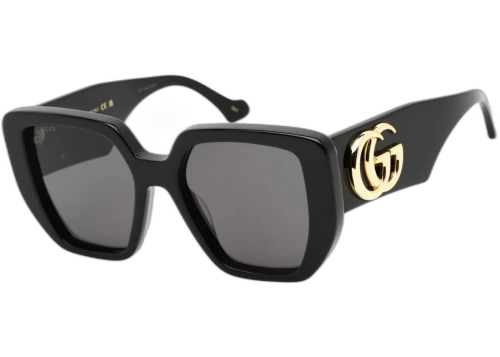 Gucci Rectangular Sunglasses Black/Grey (GG0956S-003)
